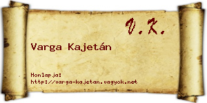 Varga Kajetán névjegykártya